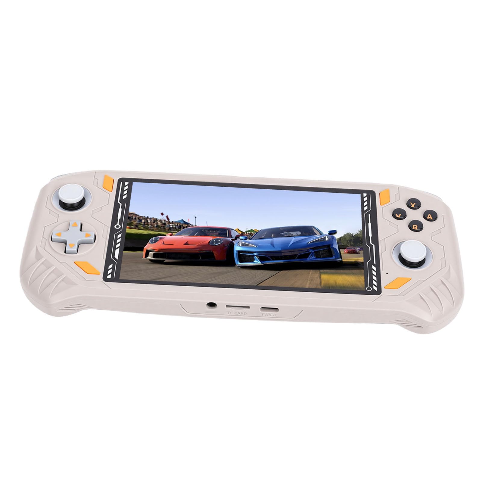 Cuifati Handheld-Spielekonsole, Tragbarer Gaming-Player mit 5,5-Zoll-Bildschirm, RK3562 Quad-Core-Chip und HD-Multimedia-Schnittstelle, für Gaming-Enthusiasten (Beige)