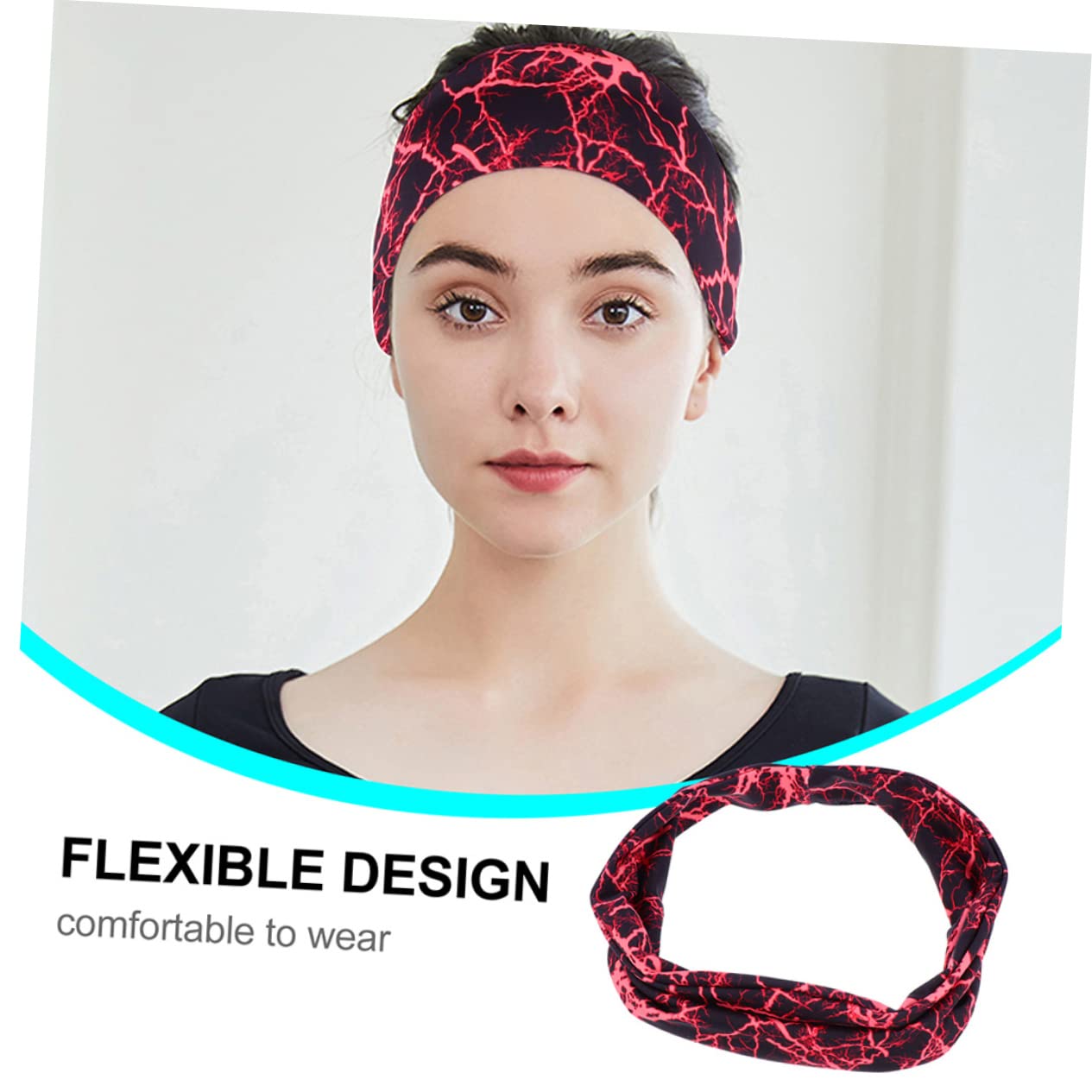 UPKOCH Ceinture D'antipperspir De Fitness Bandeaux D'entraînement pour Femmes Transpirer Grand Bandeau Mèche Extensible Bande De Cheveux Bandeaux Femmes Polyester