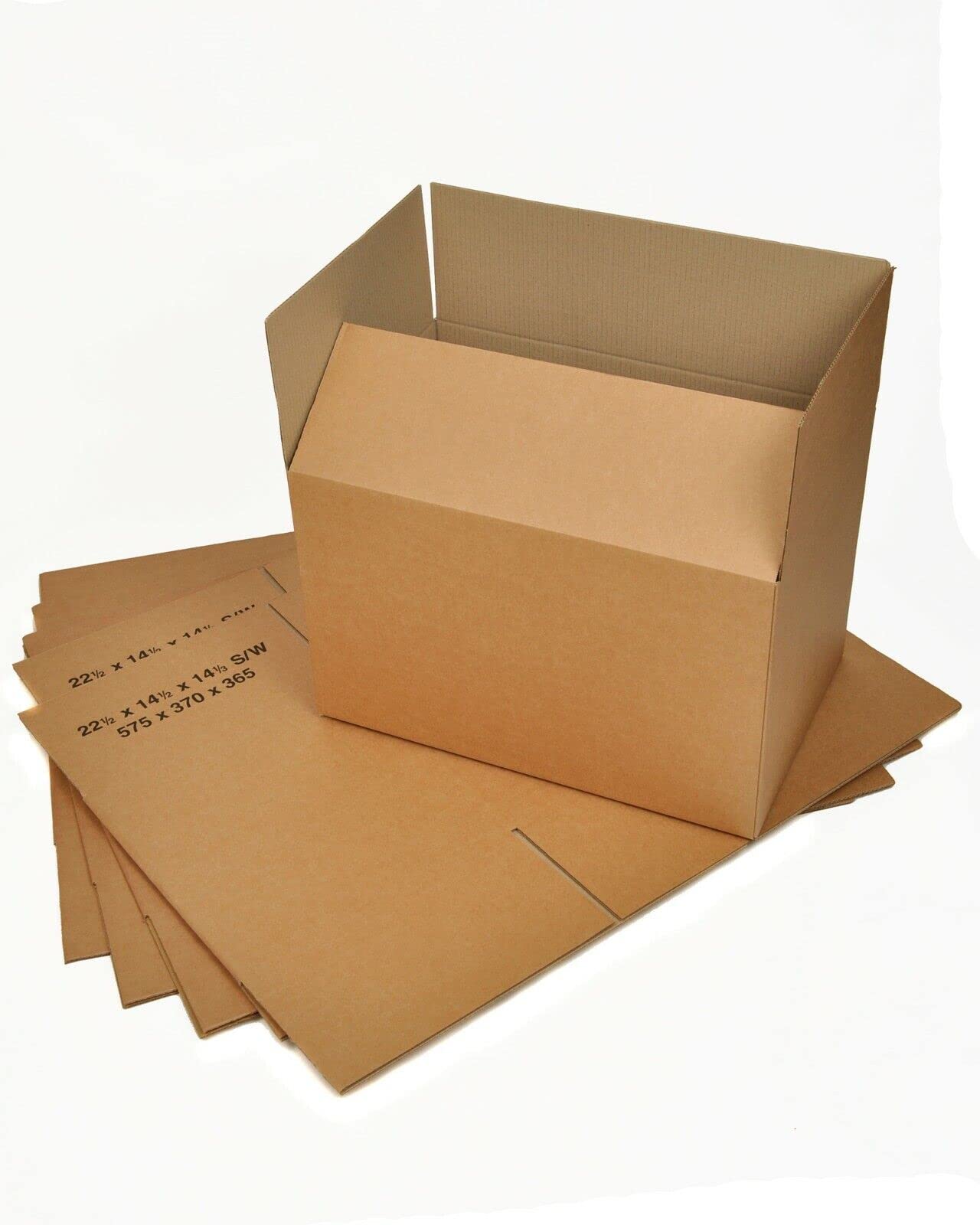 Cardboard Boxes Single Wall - 22" x 14" x 14" 575mm x 370mm x 365mm - Pack of 10