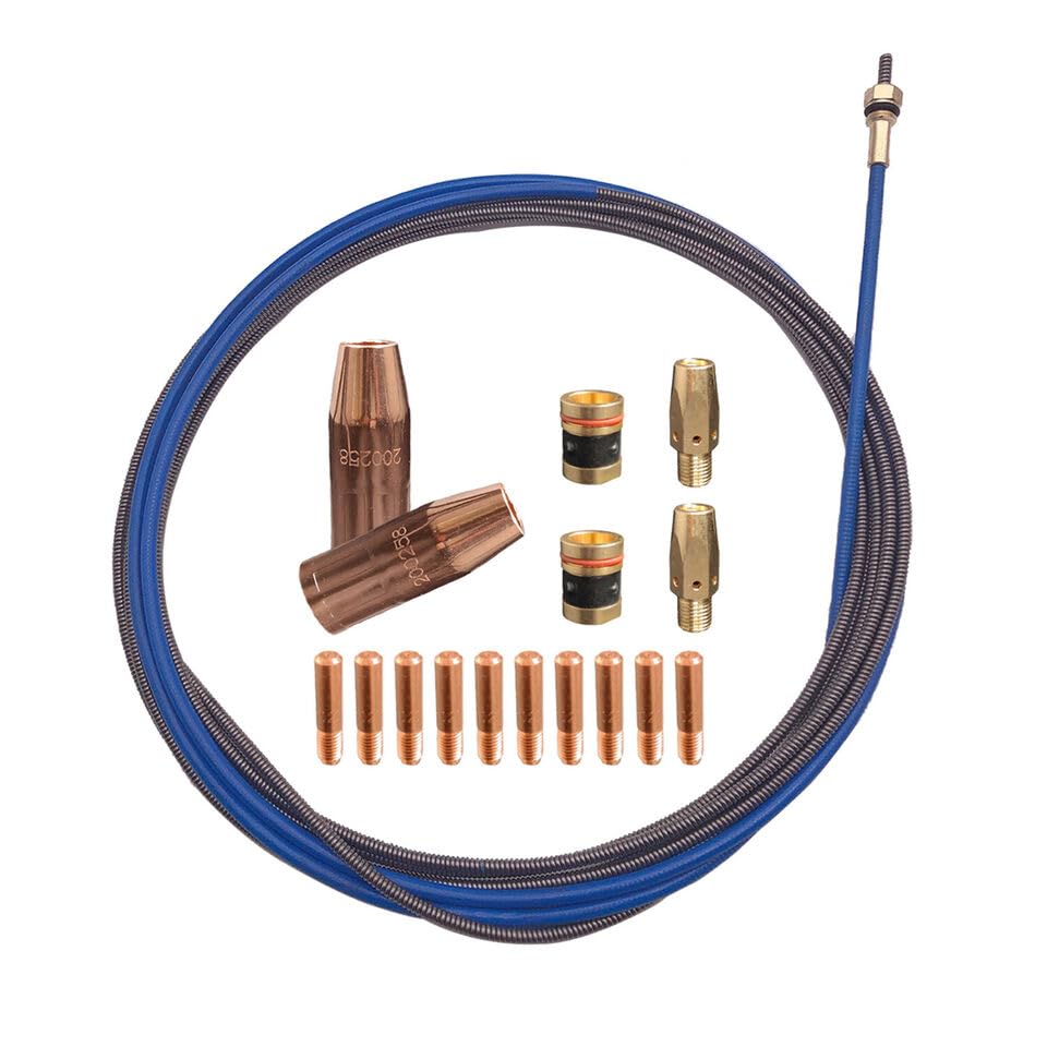 Tips Nozzle Diffuser Liner Fit for Millermatic 210 212 250X 251 252 Fit for MIG Welder 194011 Wire Feeding Tube 5 Meters