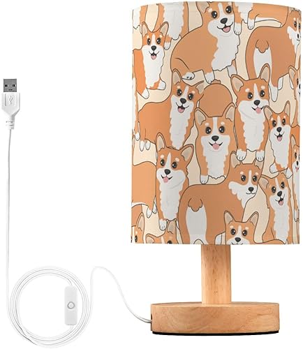 Miniatura 1 de Night Lights Night Stand Light Bright corgy Orange Table Lamps for Kids End Table juego de lampara Noche