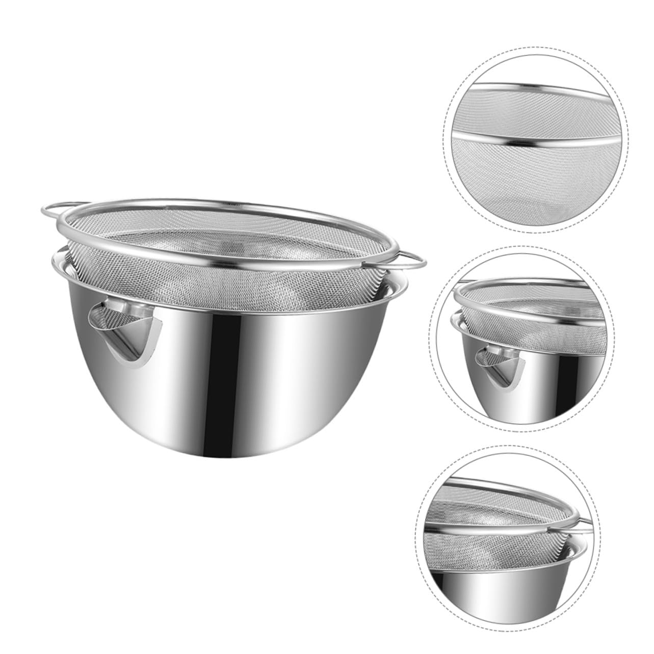 Alipis Cuenco De Arroz De Acero Inoxidable Escurridor De Frutas Cuencos De Cocina Lavabo De Cocina Colador De