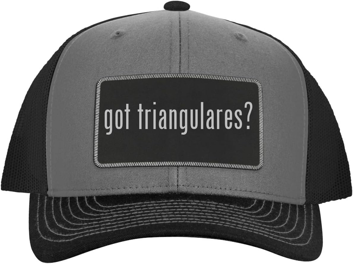 One Legging it Around got Triangulares? - Leather Black Metallic Patch Engraved Trucker Hat