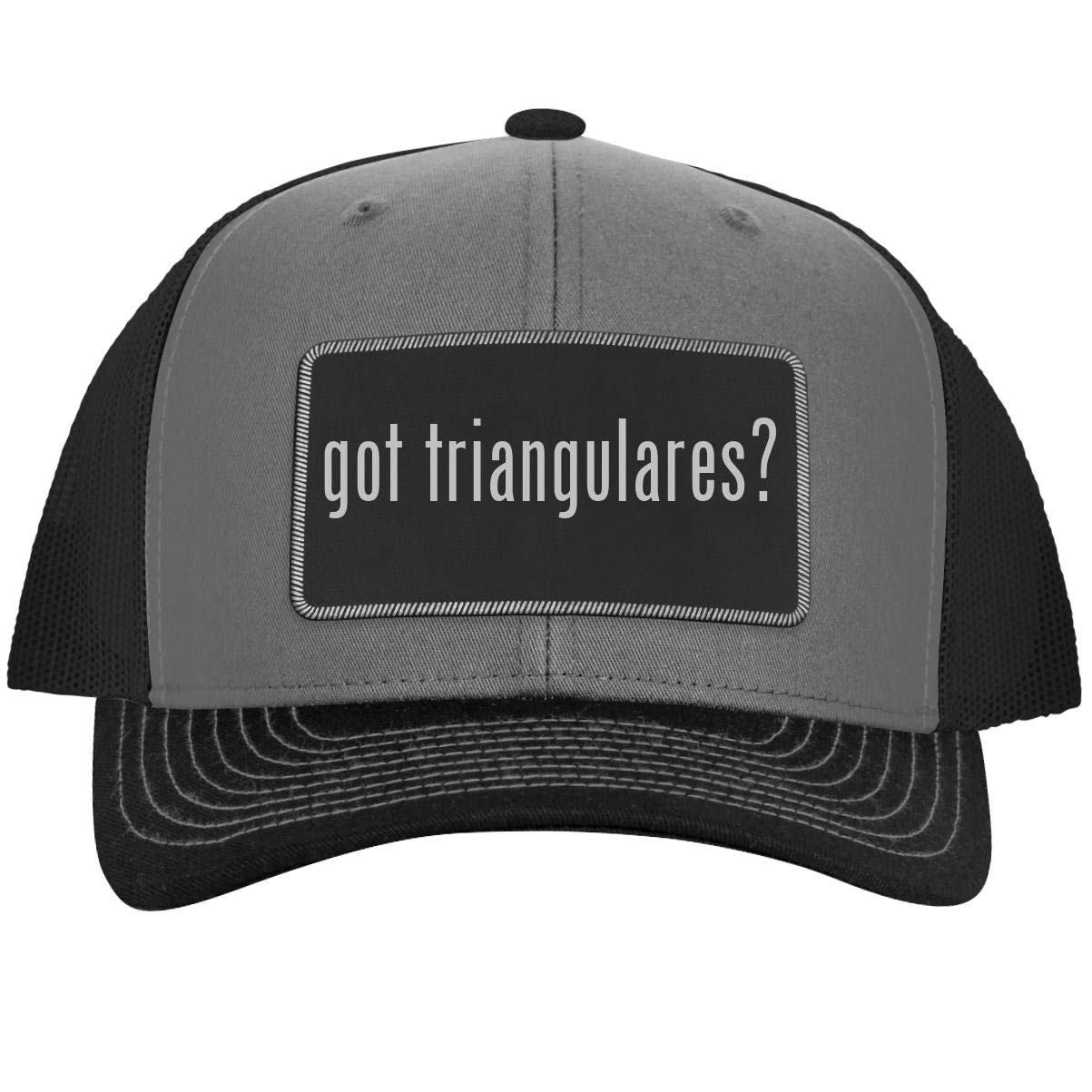 One Legging it Around got Triangulares? - Leather Black Metallic Patch Engraved Trucker Hat