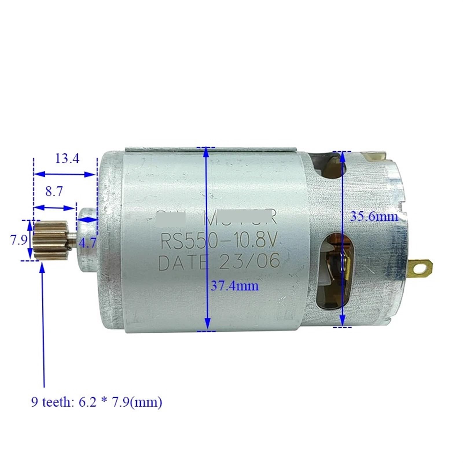 Motore RS-550 9 denti / 12 denti DC 10,8 V 12 V 18 V 21 V 25 V alta velocità coppia elevata 1 pz(9 TEETH_21V)