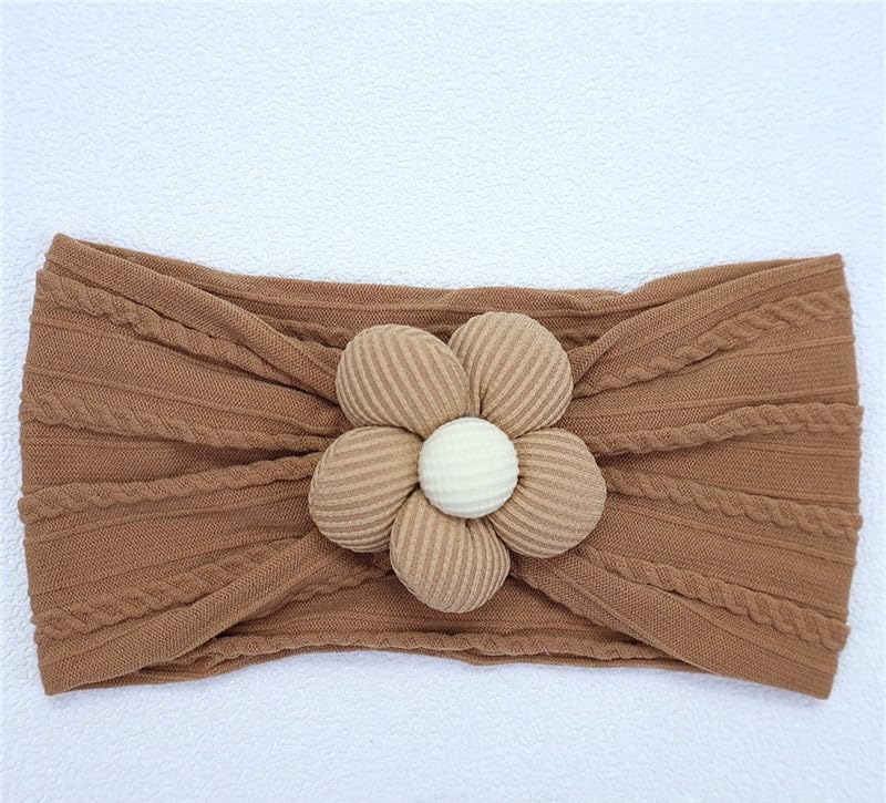 Baby Girls Headbands Girls Headband Nylon Wide Hair Band Soft in Four colors (White Beige, Light Grey,pink 4)2