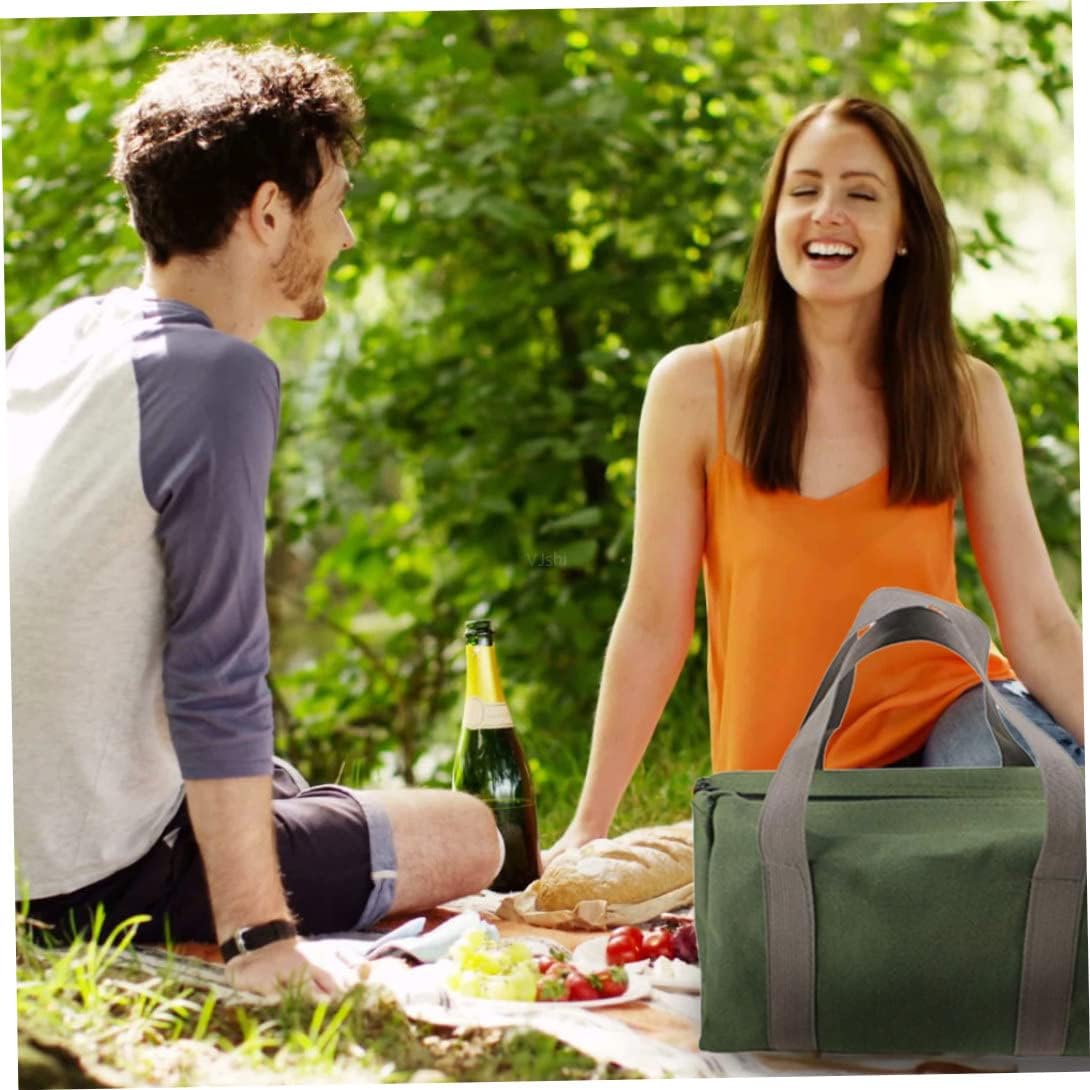 Tool Bag Canvas Multifunction Tool Storage Carry Bag Wide Mouth Waterproof Handbag 16inch.