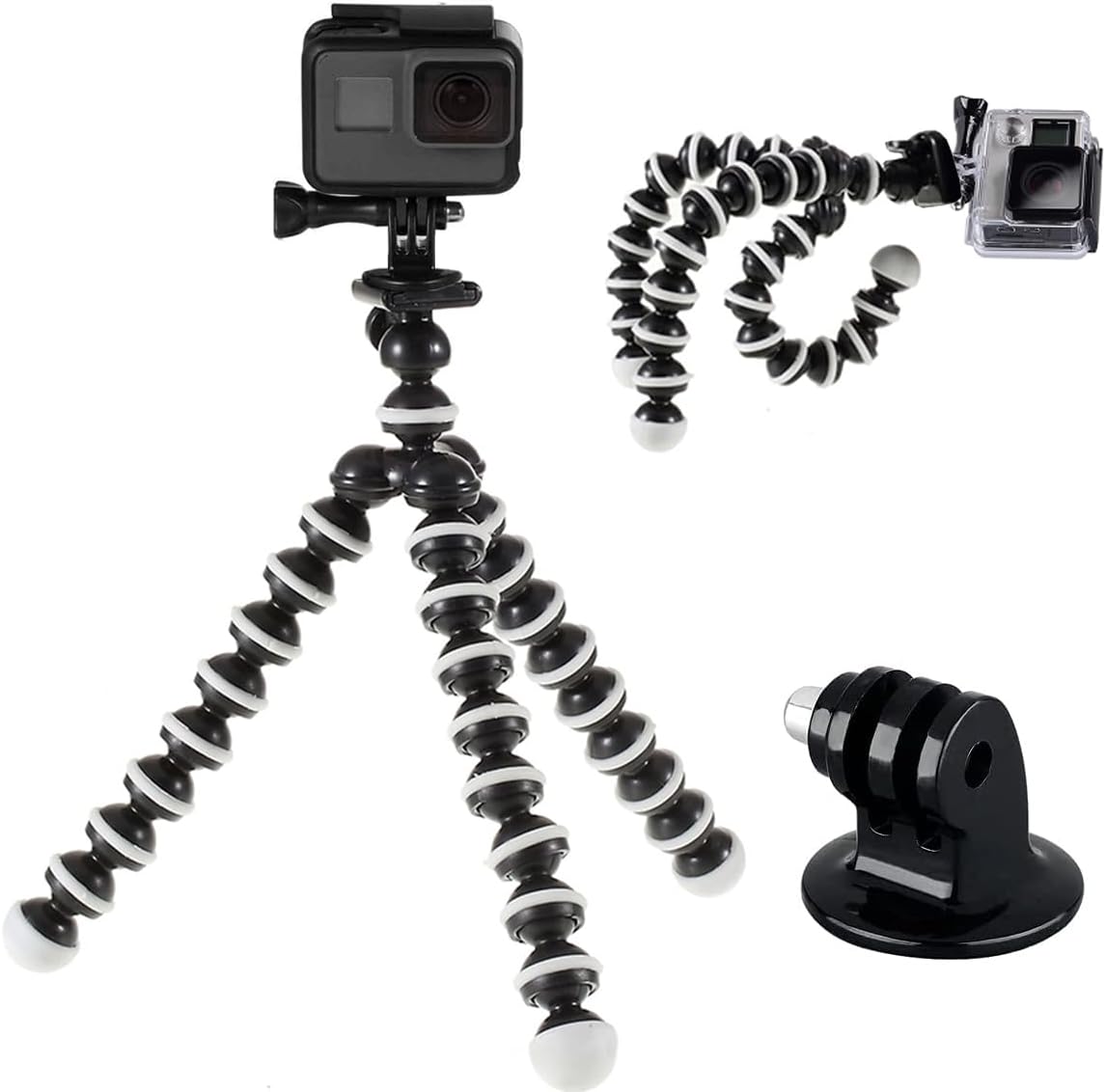 Acuvar 10‘’ Octopus Flexible Tripod Camera + Action Cam Mount Stand, GoPro Tripod Compatible with GoPro Hero13 Hero12 He