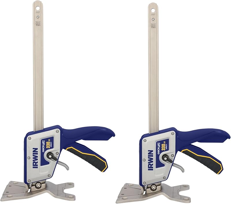 IRWIN Quick-Lift Construction Jacks, Hand Lifting Jack Tool, Multifunctional, Lift up to 10" and Capacity 330 lbs, Pack of 2 (IRHT83100-2)