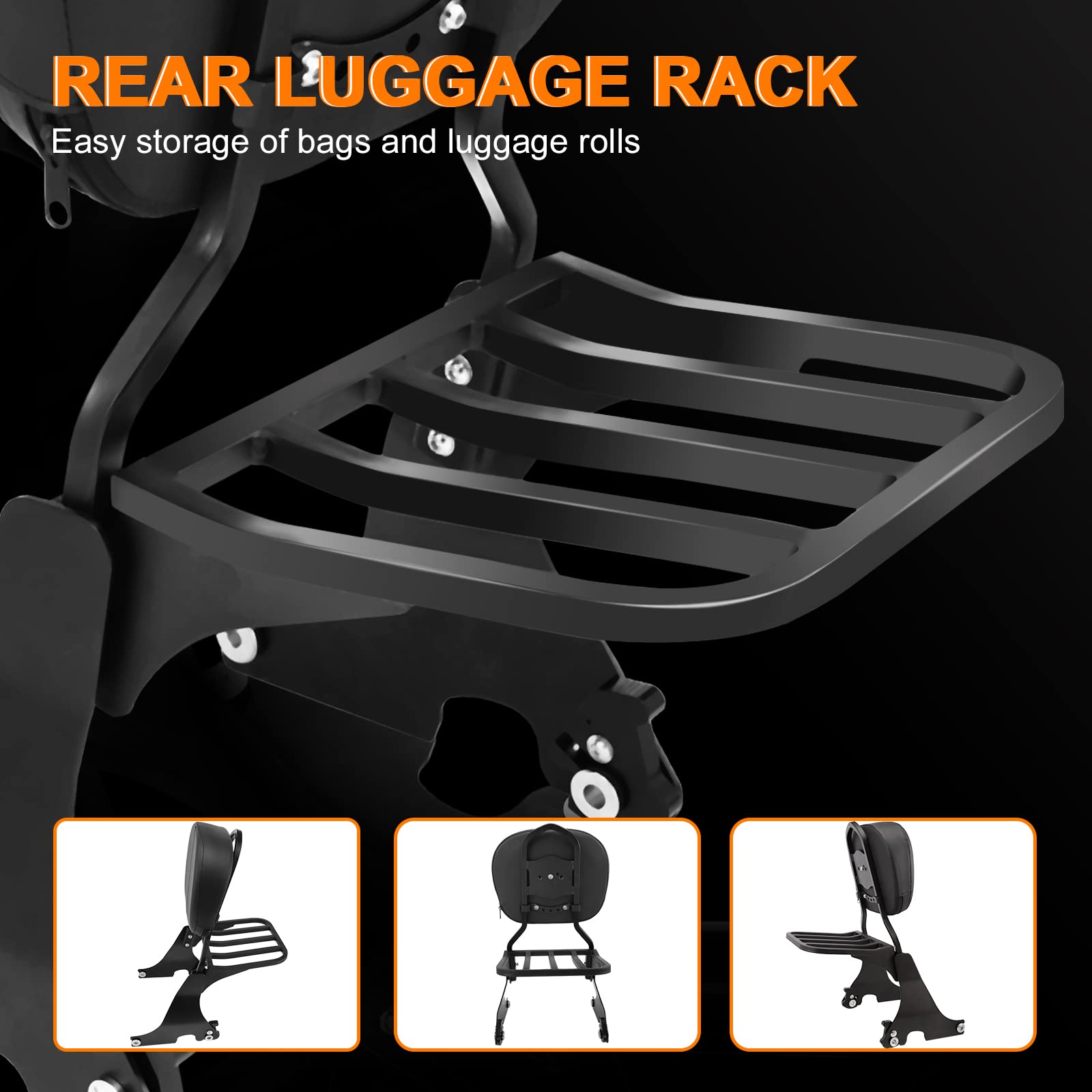 12 Sissy Bar W/ Luggage Rack For Indian Chief Classic Vintage Dark Horse 14 17