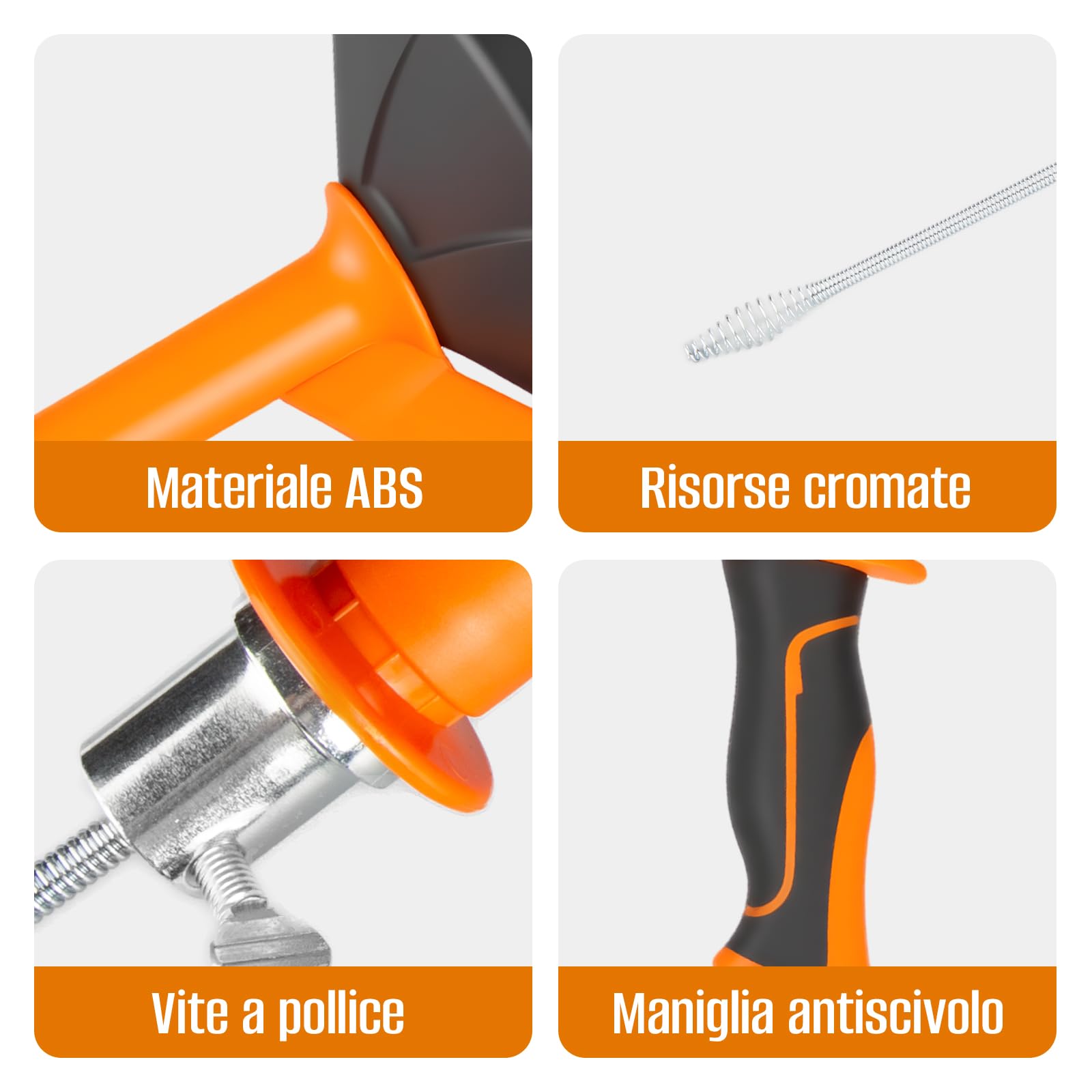 Spirale per la pulizia dei tubi, 13 m, a spirale, con inserto per trapano e guanti impermeabili, per una pulizia dei tubi ecologica, per cucina, lavandino, vasca da bagno