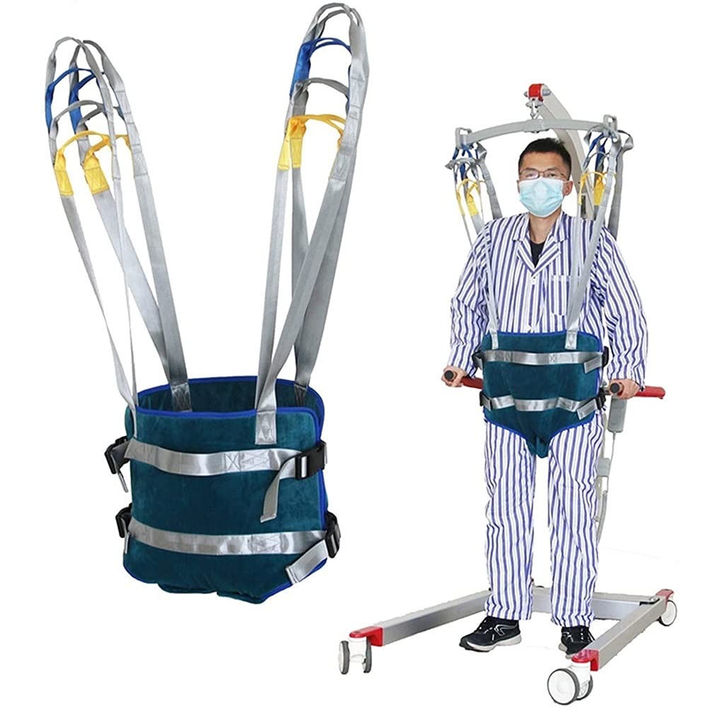 Arnés para traslados, Arnés de Elevación de Paciente de Cuerpo Completo, Cinturón para Caminar Asistido por El Paciente, para grúa de 4 Pinzas, Superacolchado, para Posicionamiento Y Elevación De La C