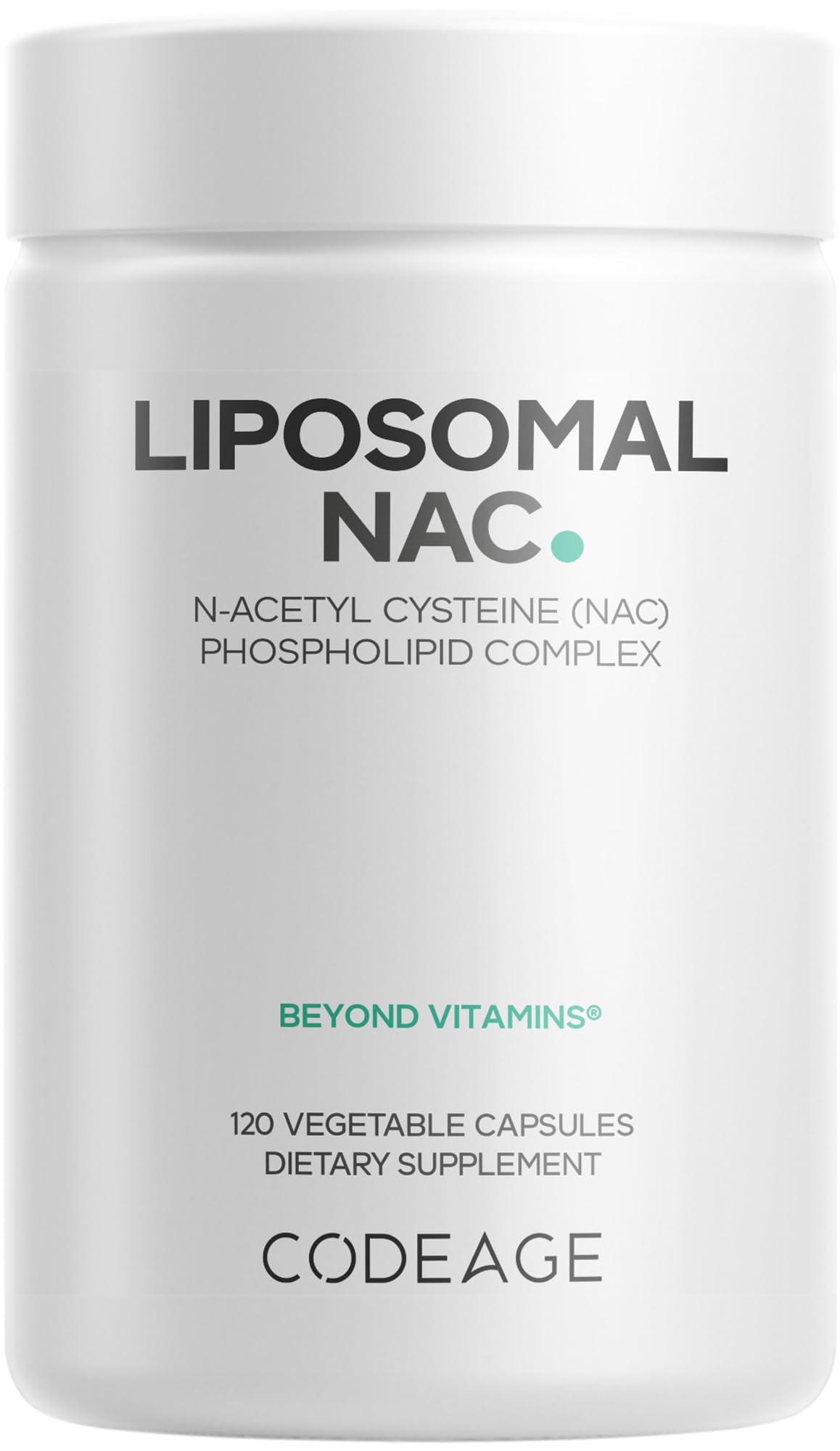 Codeage Liposomal NAC Supplement - N-Acetyl L-Cysteine Amino Acid - 2 Month Supply - Free-Form NAC - Phospholipid Complex - Vegan, Non-GMO,