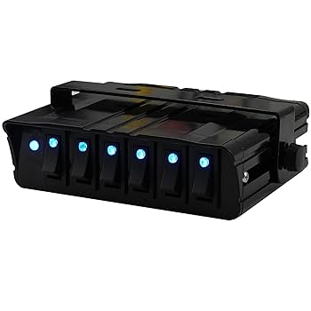 Amazon.com: 6 Gang Rocker Switch 60 Amp Max 12 AWG Wires