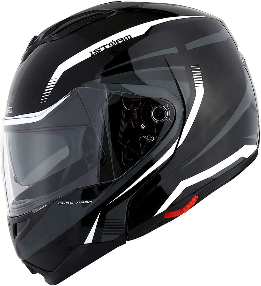 1Storm Motorcycle Street Bike Modular/Flip up Dual Visor Sun Shield Full Face Helmet