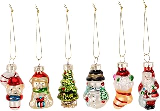 6pcs Xmas Wall Hanging Decor Christmas Tree Pendant Plastic | Reusable Compact Ornaments, Shopping Centers and Home Displays, Festive Pendant Set for Seasonal Décor