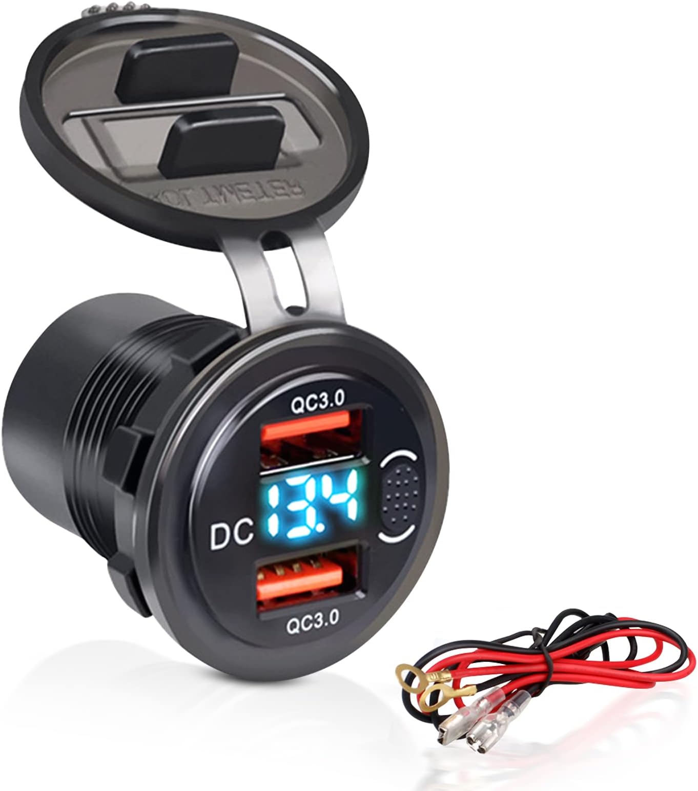 Amazon.co.jp: SOCOCO シガーソケット 車載充電アダプター 車用USBソケット 電源ユニット 2連 シガーライター増設 ...