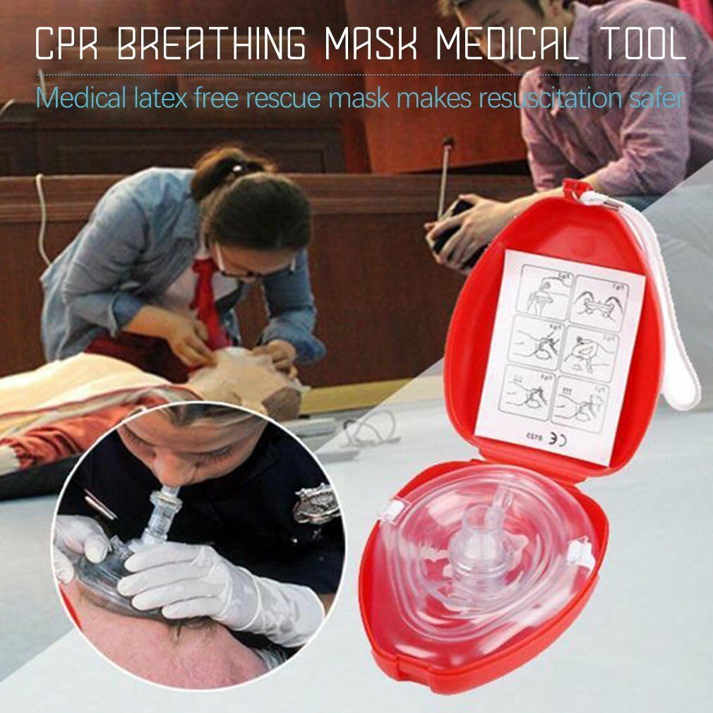 Maschera Rcp Valvola Unidirezionale Protezione Soccorso Maschera RCP Grande Con Valvola Unidirezionale - Per Rianimazione, Protezione Soccorritore Maschera Cross 100