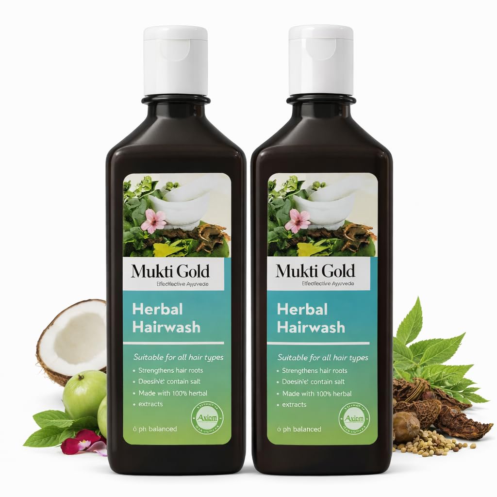 Herbal Hairwash - 400mL Pack of 2 | Shampoo for Hairfall and Hair Growth | For all Hair Types | Herbal Shampoo with 15+ Ayurvedic Herbs | Sulphate and Paraben Free