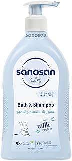شامبو من سانوسان للشعر الناعم، تنظيف لطيف للبشرة الحساسة، خالٍ من البارابين والسيليكون والدموع، عبوة واحدة سعة 500 مليلتر