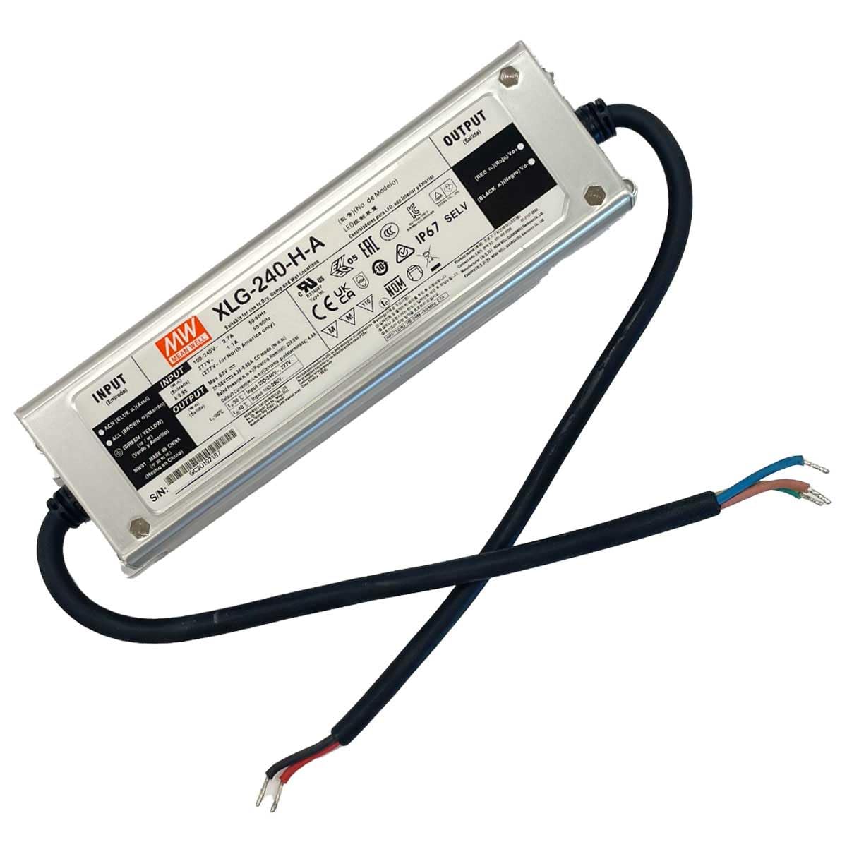 Driver LED Mean Well XLG-240-H-A 239,6 W 2200-6660 mA 27-56 V/DC omologato per mobili