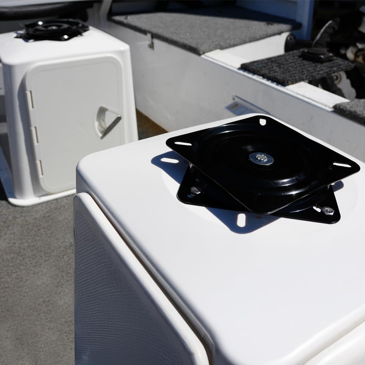 Oceansouth Coffres de siège de bateau avec trappe de rangement étanche (520mm)