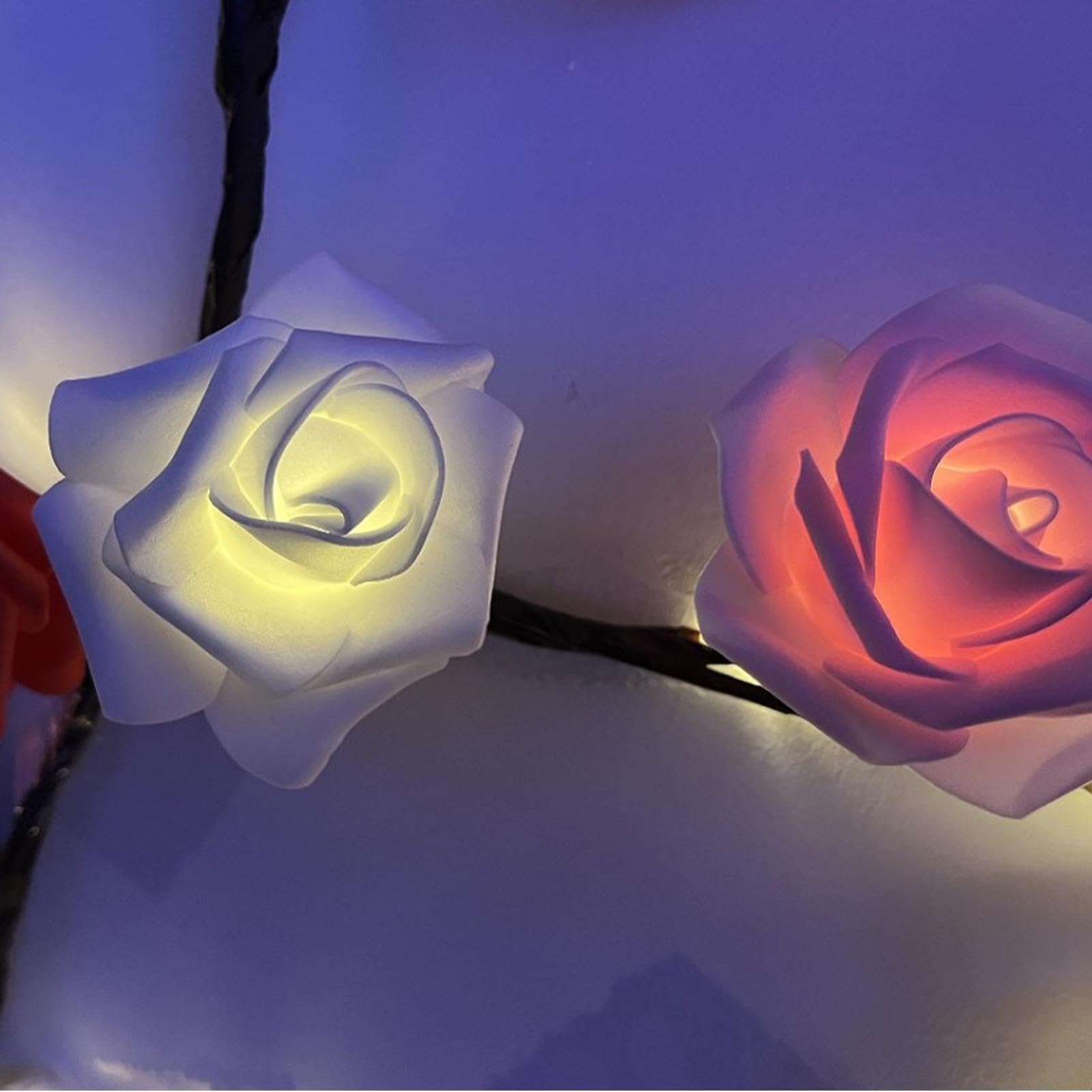 Lampy wewnętrzne strunowe, romantyczne światła winorośli, wróżki na wesela, walentynkowe światła, eleganckie kwiaty struny światła, dekoracja świateł ABS, lekkie wróżki