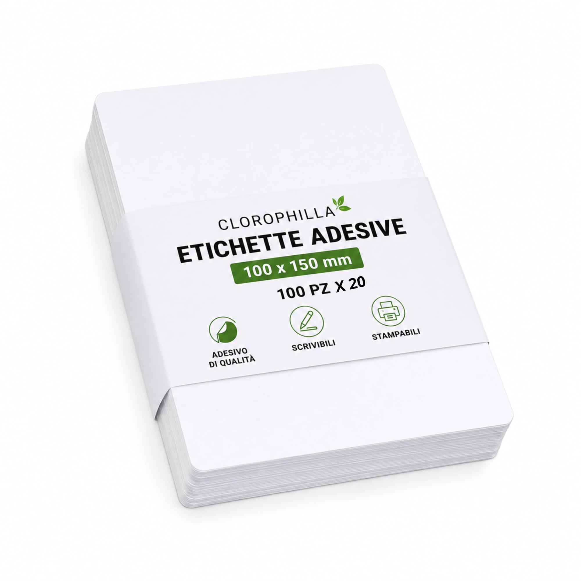Etichette Adesive Bianche 100 x 150 mm – 2000 Pezzi – Etichette per Spedizioni, Pacchi ed E-Commerce – Scrivibili e Stampabili – Carta Adesiva Multiuso