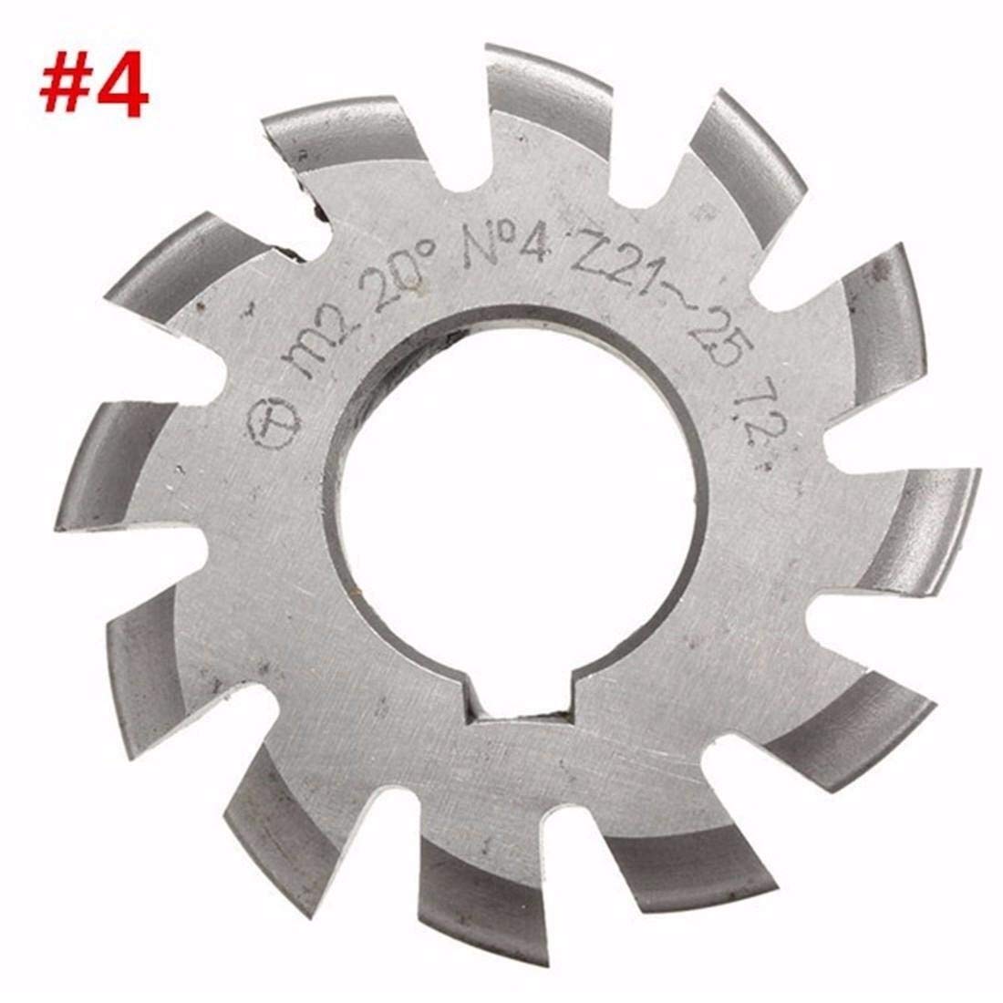 8pcs Diameter 22mm Module 2 20degree #1-8 M2 HSS Involute Gear Milling Cutter Electrical Tools