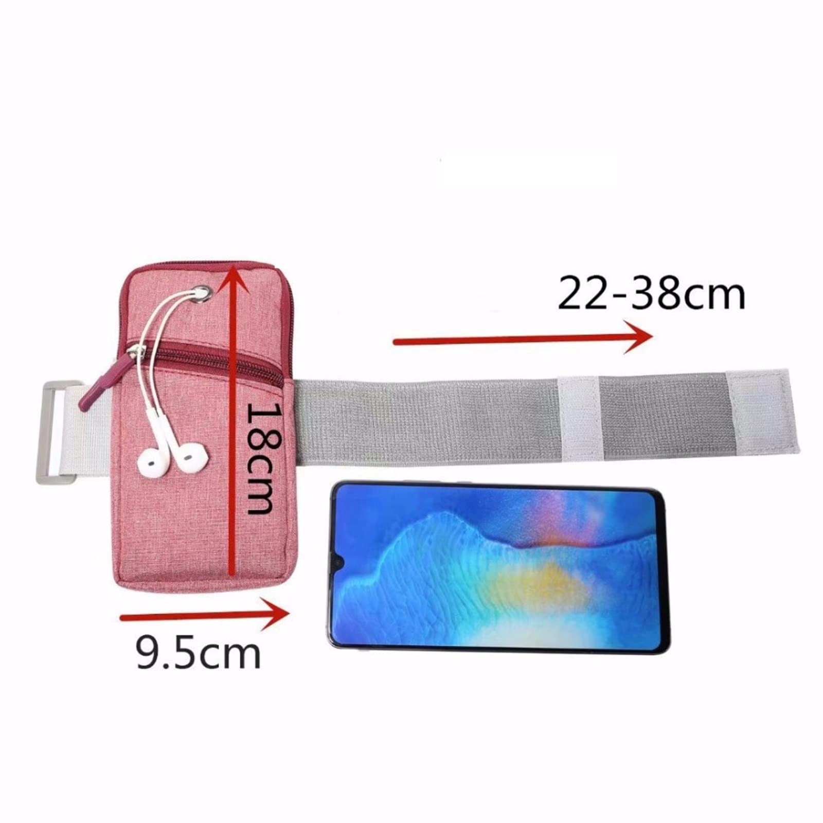 JINGYAN Brassards pour téléphones Portables Waterproof Sport Arm Band Phone Case Running Bag Pouch