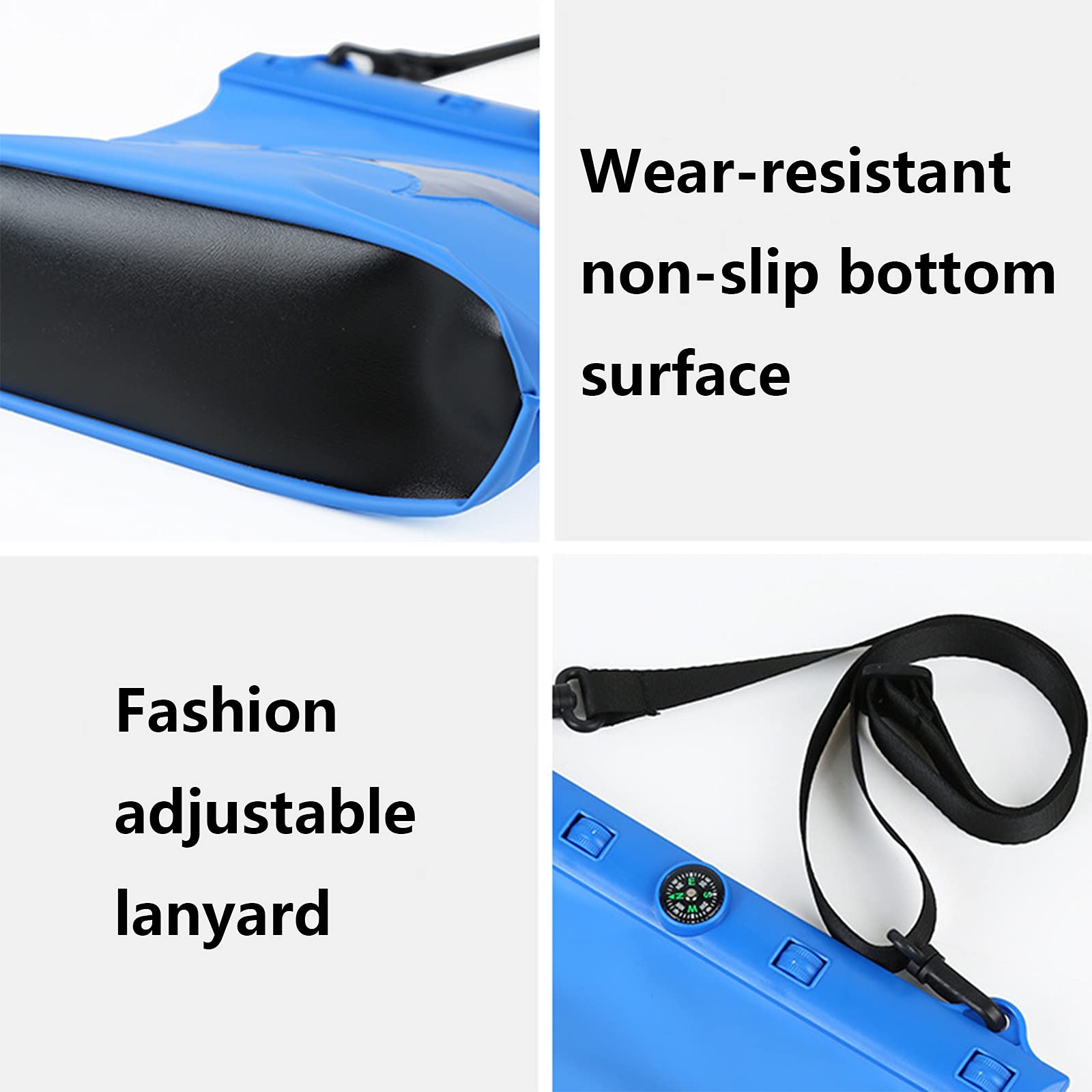 Riñonera Impermeable, Bolsas Estancas para Navegación, con Cinturón Ajustable, para la Playa Navegación Pesca Kayak Rafting Camping Etc 26 * 25 * 6CM