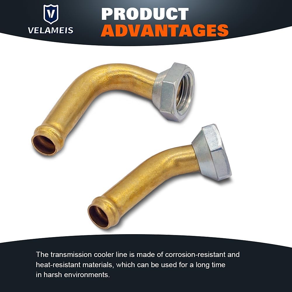 V VELAMElS Engine Coolant Radiator Line Quick Connector Compatible with Honda CR-V CRV 1997-2001 2.0L Transmission Cooler Oil Tube Connector/Trans Oil Cooler Fitting