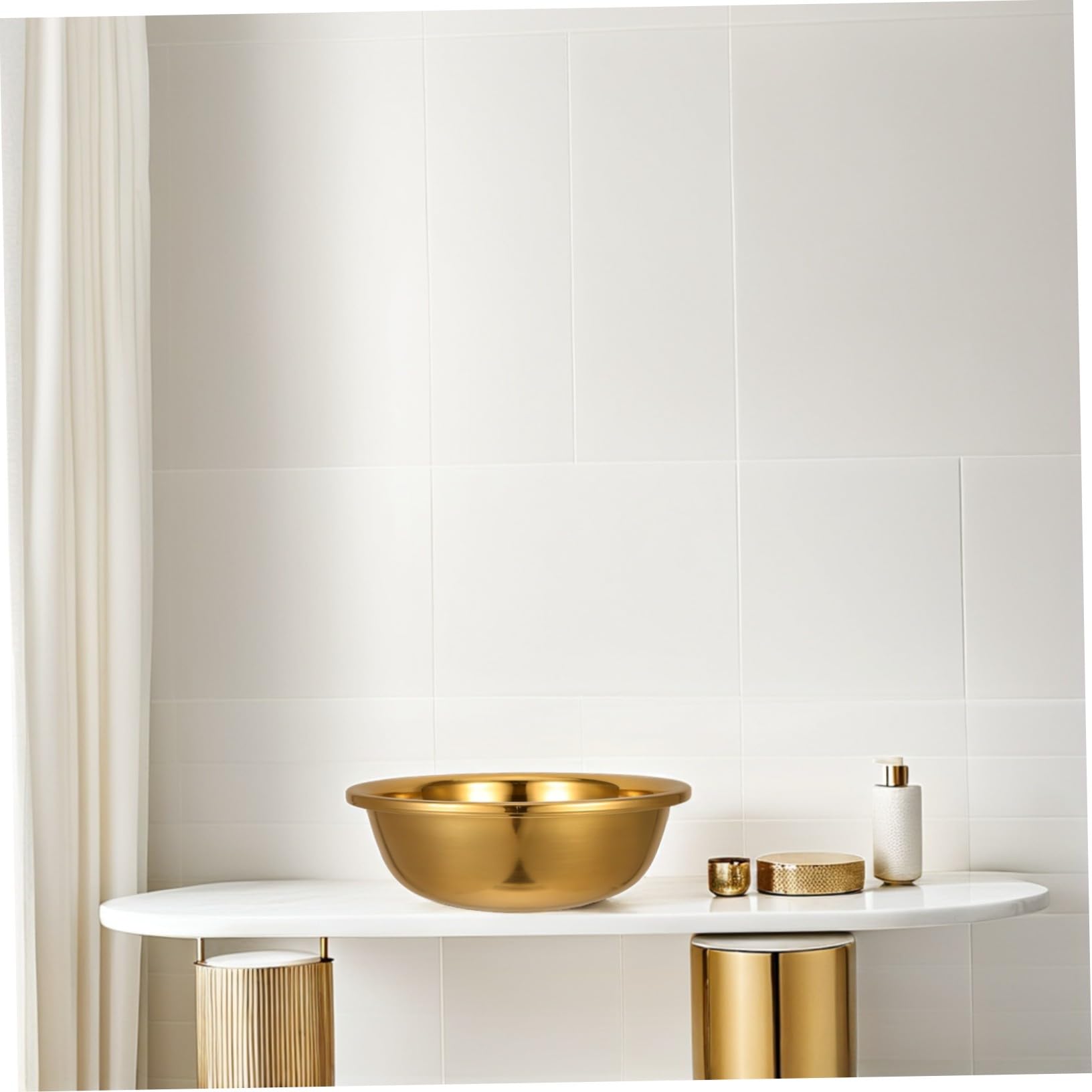 COLLBATH Acier Inoxydable Bol Fond Plat Antidérapant, Grand Format, Épais
