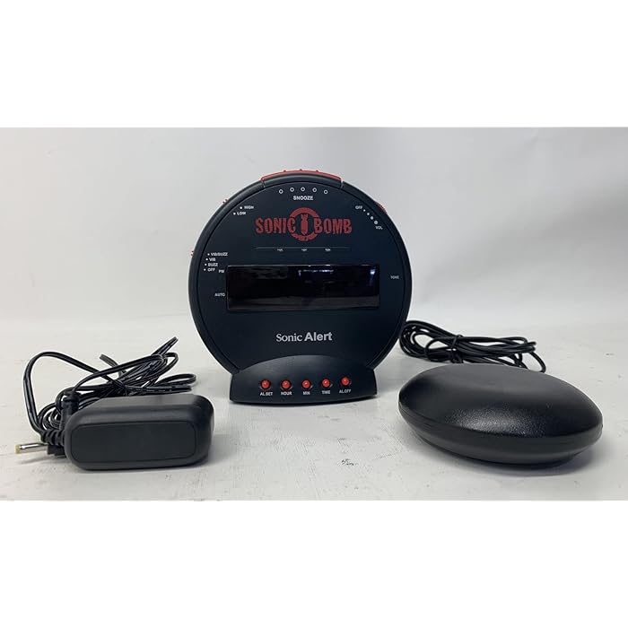 Buy Sonic Bomb Alert Dual Alarm Clock & Bed Shaker for Heavy Sleepers