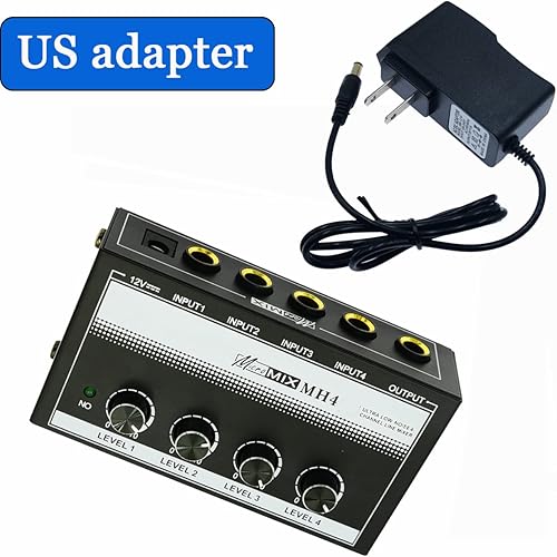 Miniatura 4 de mix electronic organ accompaniment 6.35 ts 0.256 in jack bass mono micrófono 1/4 pulgadas Guitarra micrófono profesional Mezclador de sonido de bajo