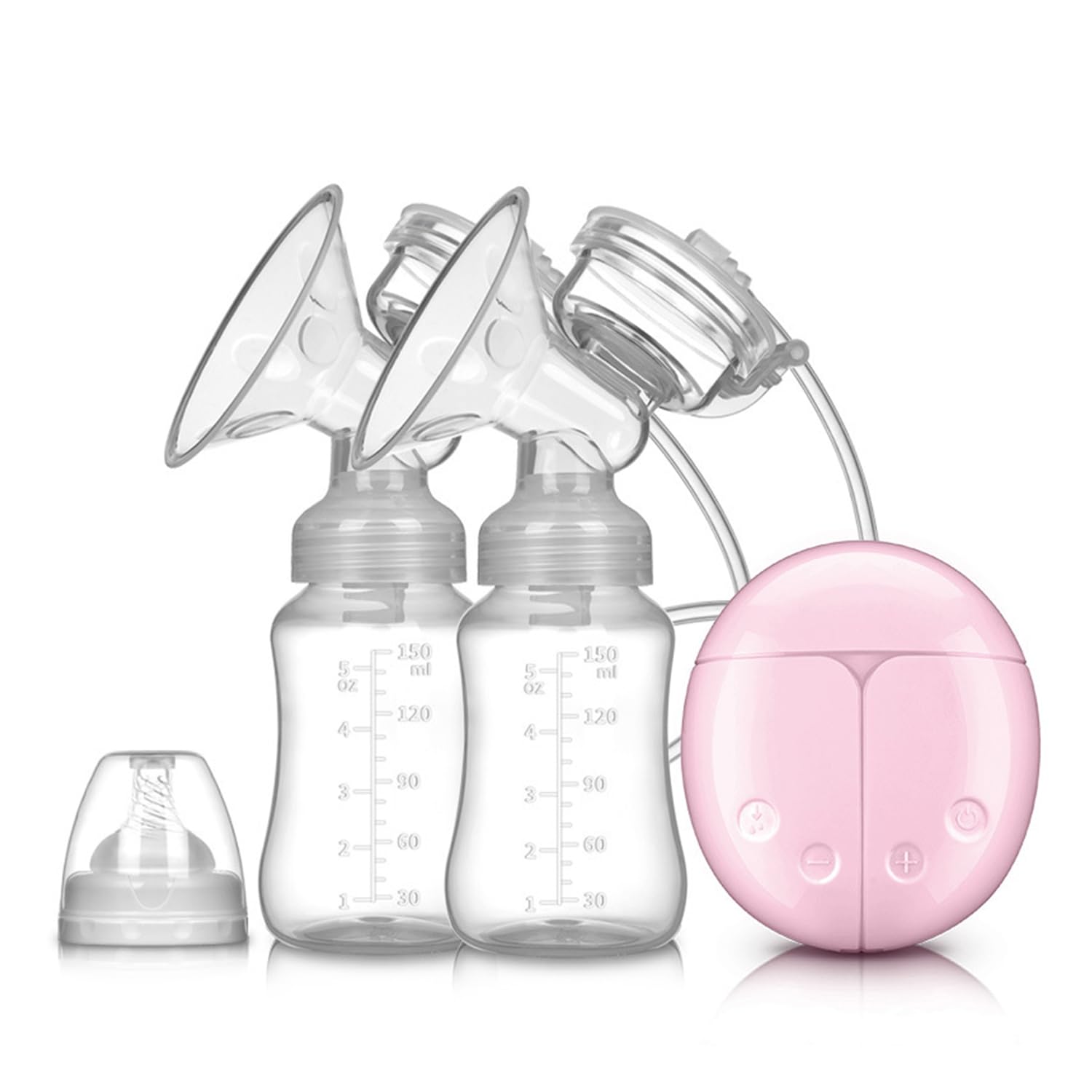 Double Electric Breast Pump Wearable Breast Pumps Portable Breastfeeding Pump 2 Modes 8 Levels Breast Milk Pump Massage Strong Suction Ultra Quiet