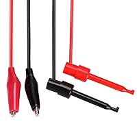 Vista 6 de Sumnacon Juego de cables de prueba de multímetro, enchufe apilable para gancho de prueba, enchufe de plátano a clips de cocodrilo, cable de prueba