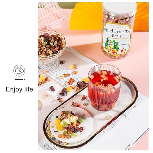 Miniatura 4 de Mezcla de té de frutas de 12.34 onzas, para cerveza caliente o fría, flores de hibisco y bayas a base de té de hojas sueltas, vegano, sin cafeína,