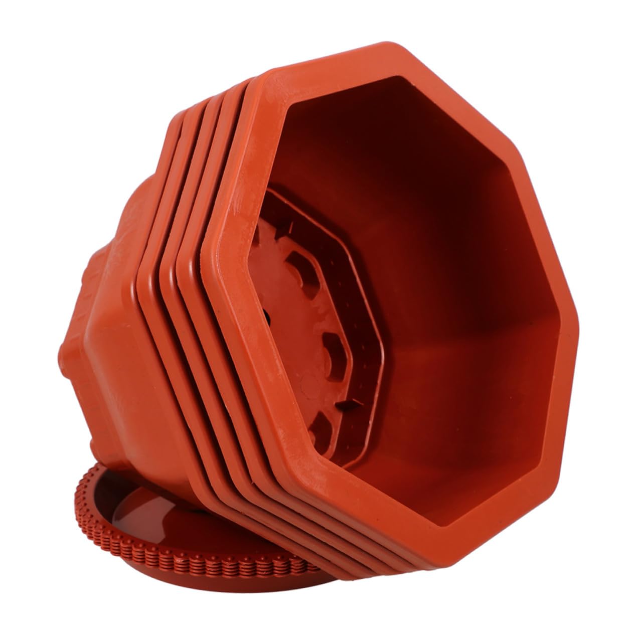 Rouges en PP Pots Octogonaux Faciles à Nettoyer et Entretenir Lot de 5 pour Plantes Succulentes pour Décoration de Jardin Extérieur