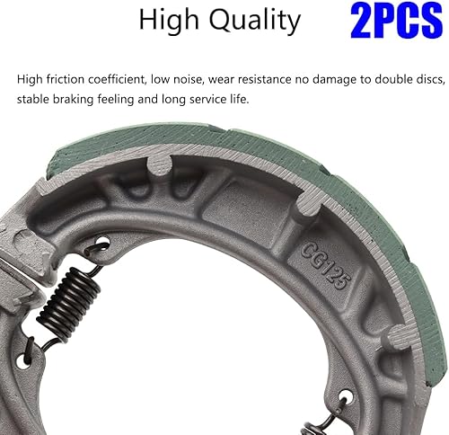 Miniatura 8 de CG125 Zapata de tambor de freno, 2 piezas, universal de 4.134 in, zapata para 6.5 Hp 196cc MB165 MB200 BT200X CT200U Motorsports Mini Bike CRF70