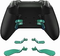 Vista 4 de Replacement Thumbsticks, D-pad, Paddles Trigger Buttons for Xbox One Elite Controller Series 2 & Elite Series 2 Core Controller (E-10IN1-Green)
