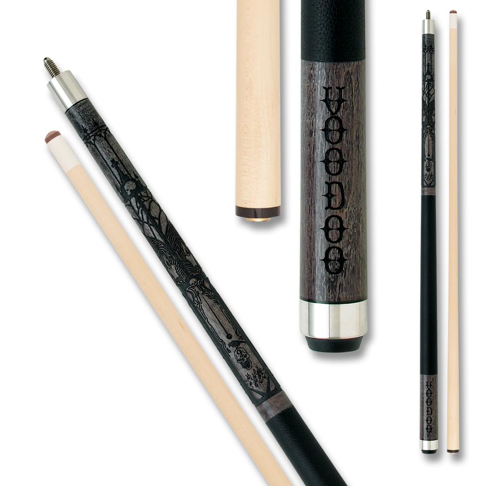 VOODOO Billiards Pool Cue Stick - Grey - Cemetery - 21oz