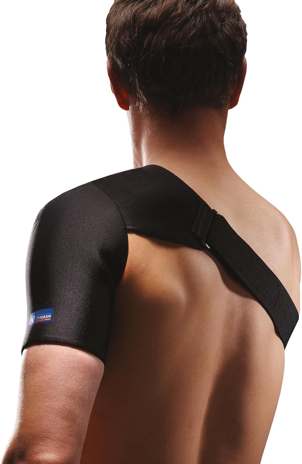 Thuasne - Épaulière de Sport - Traumatismes, États Inflammatoires, Luxation - Tissu Élastique, Coutures Plates - Niveau de Maintien 1/3 - Dispositif Médical CE
