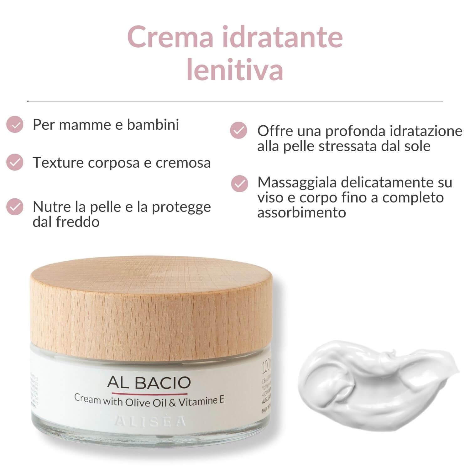 Alisea Parma Crema Idratante Lenitiva per viso e corpo con Albicocca e Olio d'Oliva. 100ml