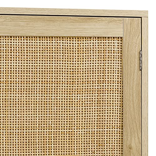 Finnhomy 7615 Sideboard Buffet Kitchen Storage Cabinet With Rattan Decorated Doors thumb #6