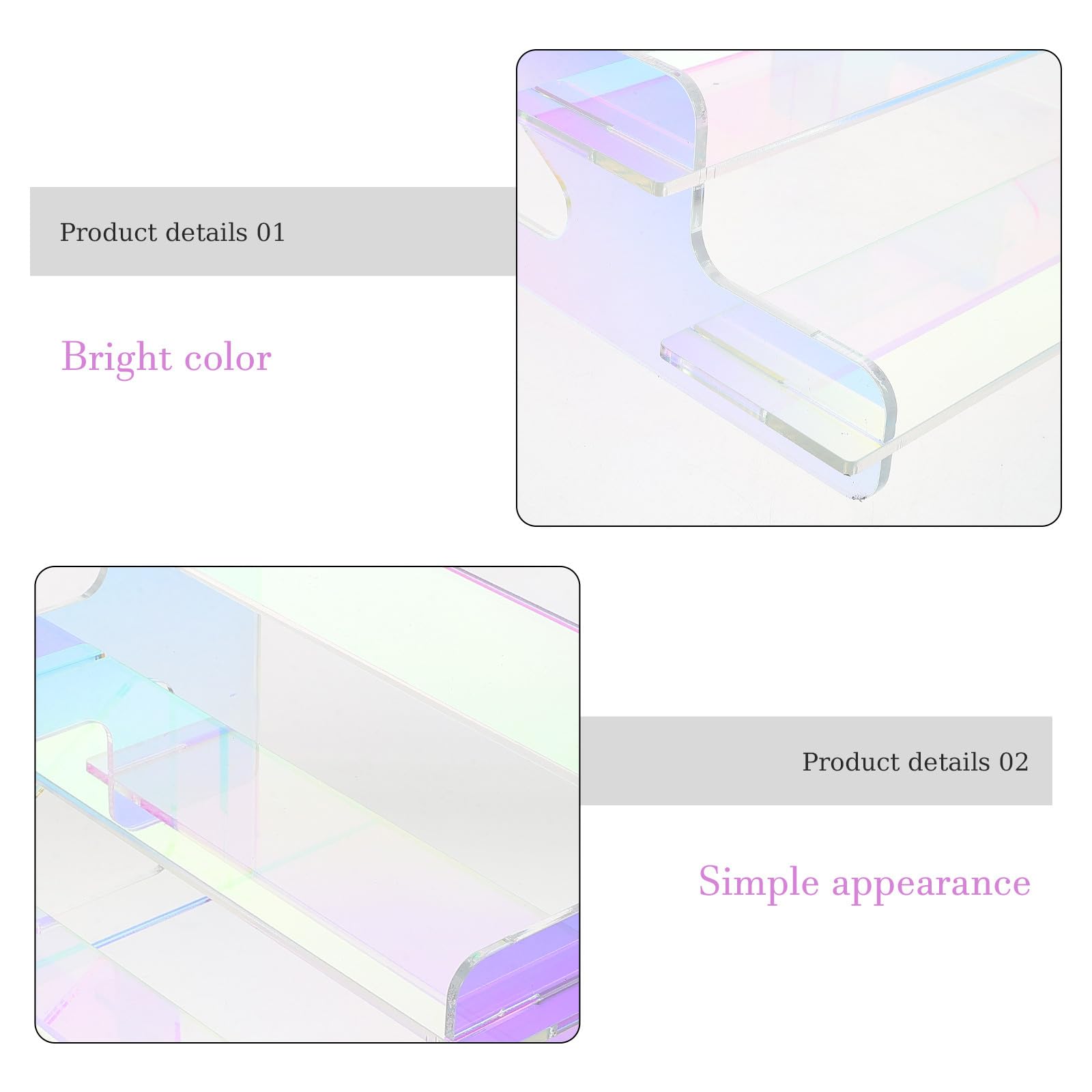 Healeved Acryl Parfümständer mit 4-stufigem Design Farbenfroher Figurenständer für Einfache Aufbewahrung und Platzsparende Organisation von Kosmetik und Figuren im Zuhause