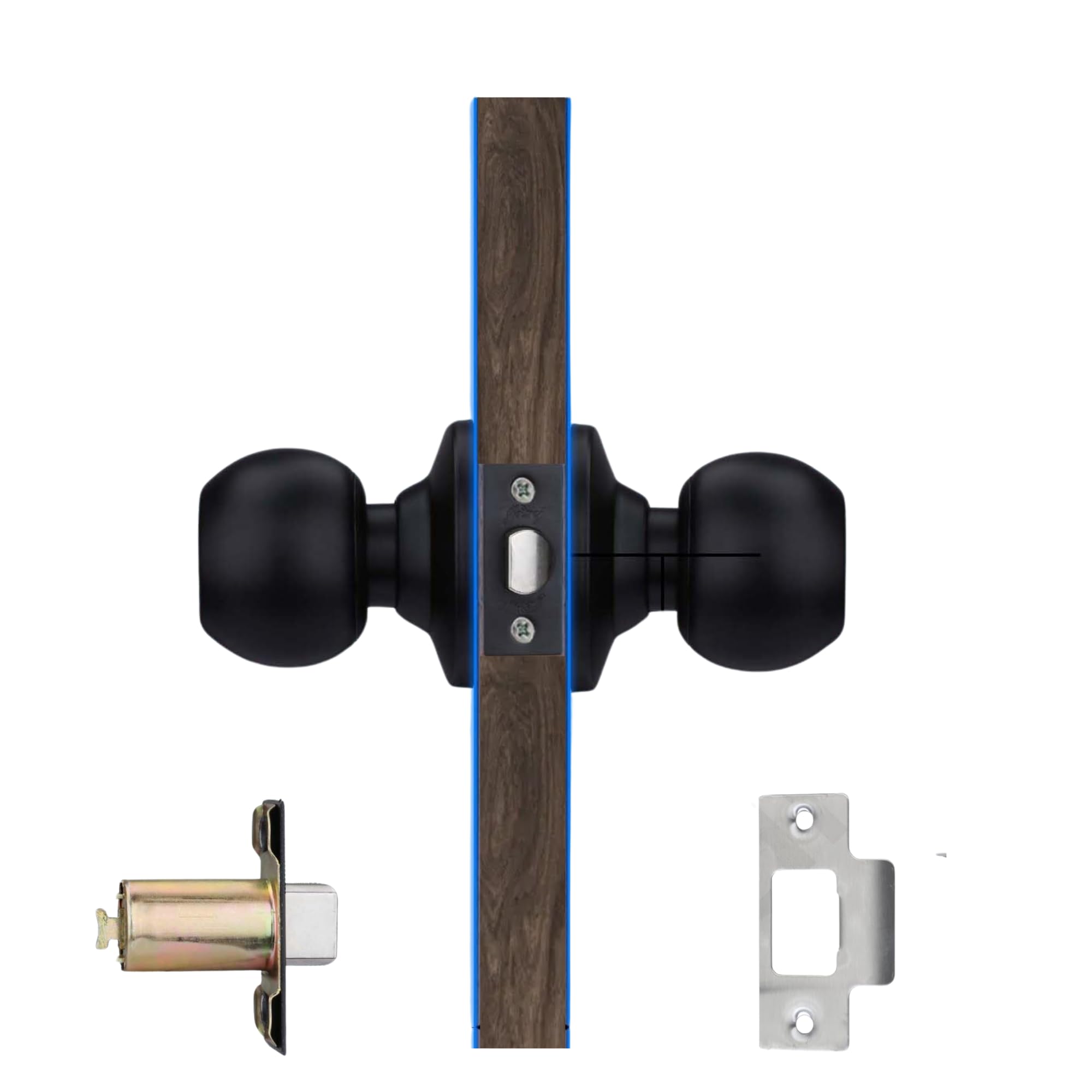 DOLPHIN Universal Standard Black Matt Cylindrical Tubular Knob Lock SS 304 Electrocoating Finish Without Keys for Bathroom Door (5023-BD) (B0D736JPGC) Amazon Price History, Amazon Price Tracker