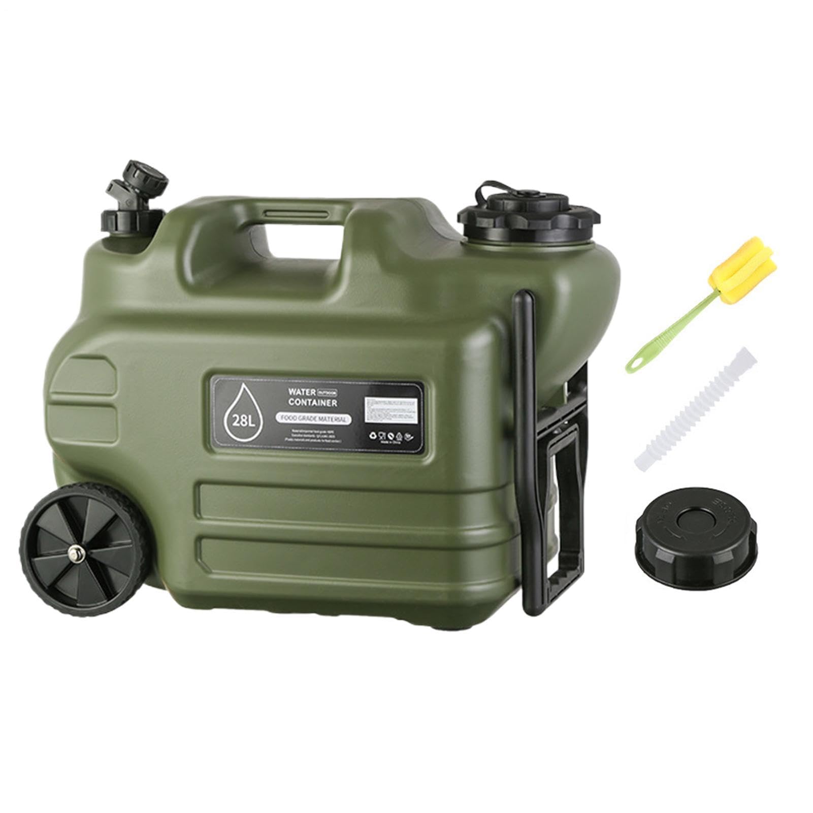Camping Wasserbehälter 28L Tragbarer Auslaufsicherer Spender mit Zapfhahn | Tragbarer Wasserkanister Für Outdoor-Aktivitäten Picknicks Auto Wandern Survival Sturm Wohnmobil Schutz Zuhause Notfälle