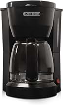 BLACK+DECKER 5-Cup Coffeemaker, Black, DCM600B