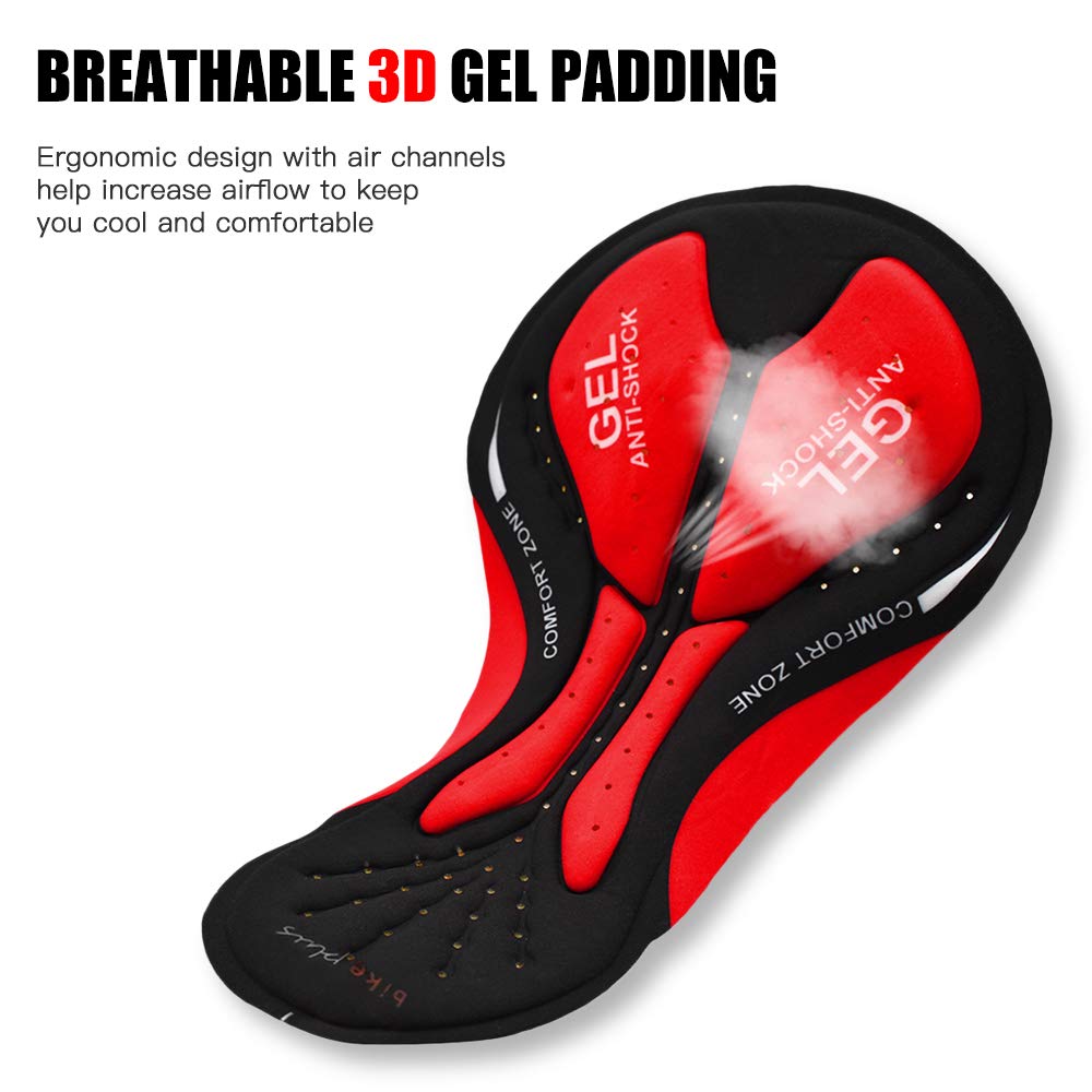 Lixada Shorts de Cyclisme Hommes avec 3D Gel Rembourré Hommes Vélo Short Rembourré Cuissard Vélo VTT Antidérapantes Respirant Séchage Rapide 4 Coloris S-XXL